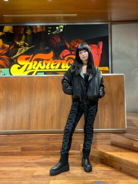 「レザーコーデ」｜「アイテム（ブルゾン）」を使った、fukuchanさん（レディース・154cm）の夏コーディネート