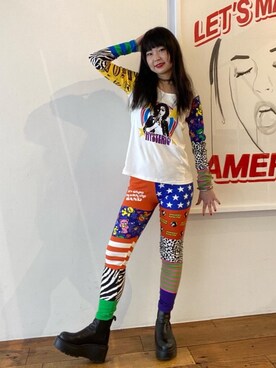 HYSTERIC GLAMOUR（ヒステリックグラマー）の「CRAZY HG TOWN レギンス 