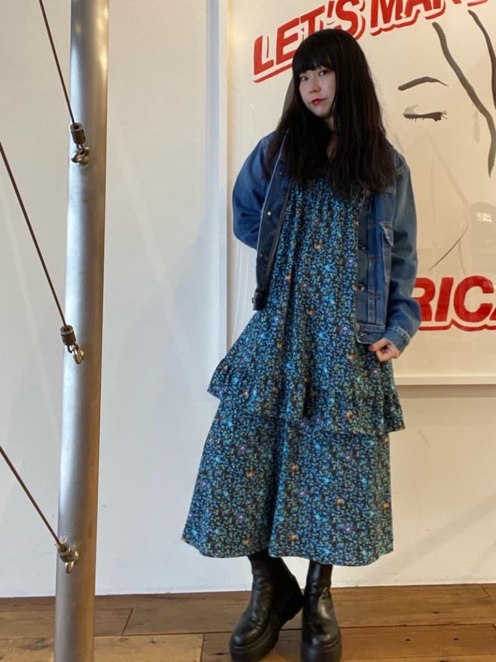HYSTERIC GLAMOUR　ロックベア　フローラル刺繍　チュニックブラウス HYSTERIC GLAMOUR ロックベア フローラル刺繍 チュニックブラウス