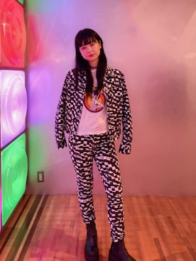 「ロックコーデ」｜「アイテム（ブルゾン）」を使った、fukuchanさん（レディース・154cm）の秋コーディネート