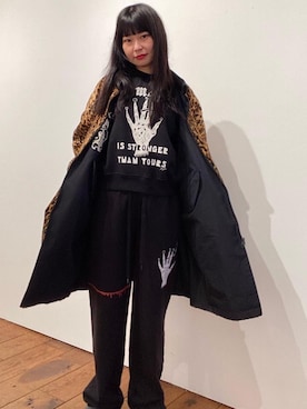 「ミリタリーコーデ」｜「アイテム（スウェットパンツ）」を使った、fukuchanさん（レディース・154cm）の秋コーディネート