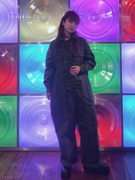 「HYSTERIC GLAMOUR（ヒステリックグラマー）のアイテム（サロペット/オーバーオール）」を使った、fukuchanさん（レディース・154cm）の秋コーディネート