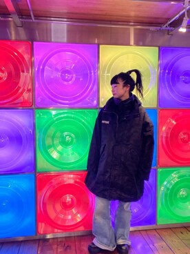 「みりたりー」｜「アイテム（その他アウター）」を使った、fukuchanさん（レディース・154cm）の冬コーディネート