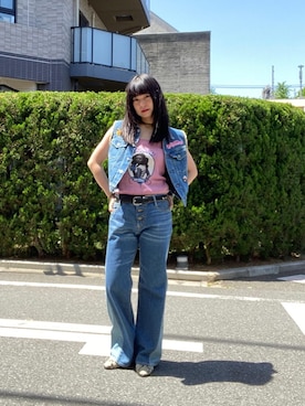 「でにむ」｜「アイテム（キャミソール）」を使った、fukuchanさん（レディース・154cm）の春コーディネート
