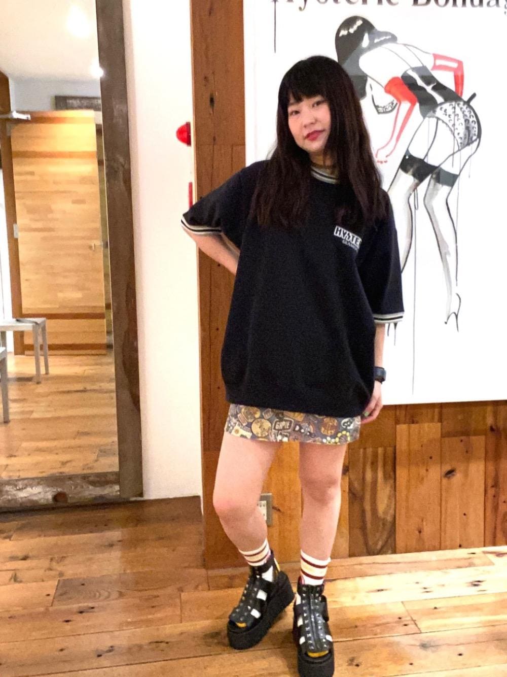 紅*ン様 美品✨ヒステリックグラマー チビT アロハガール ヒスガール HYSTERIC GLAMOUR（ヒステリックグラマー）の「ALOHA GIRL チビT