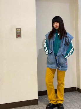 「でにむ」｜「アイテム（ジャージ）」を使った、fukuchanさん（レディース・154cm）の秋コーディネート