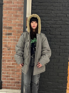 「でにむ」｜「アイテム（ダウンジャケット/コート）」を使った、fukuchanさん（レディース・154cm）の冬コーディネート
