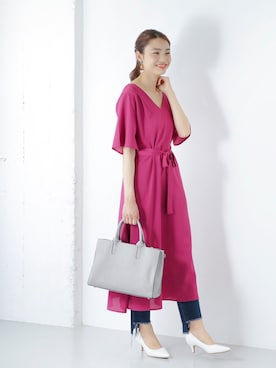 「KBF+（ケービーエフプラス）のアイテム（ワンピース/ドレス）」を使った、RODE SKO ONLINE STOREさん（レディース・164cm）の夏コーディネート