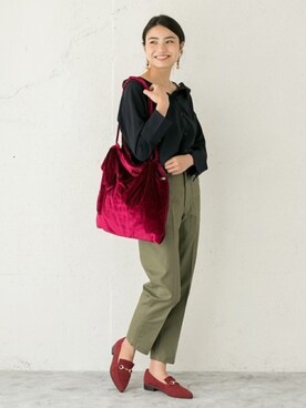 「RODE SKO」｜「アイテム（チノパンツ）」を使った、RODE SKO ONLINE STOREさん（レディース・164cm）の夏コーディネート