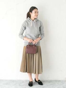 「アイテム（ボストンバッグ、レッド系）」を使った、RODE SKO ONLINE STOREさん（レディース・164cm）の秋コーディネート