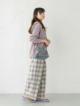 「RODE SKO（ロデスコ）のJUANITA ポケットプチ2WAYトート（トートバッグ）」を使った、RODE SKO ONLINE STOREさん（レディース・165cm）の冬コーディネート