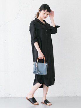 「RODE SKO（ロデスコ）のJUANITA ポケットプチ2WAYトート（トートバッグ）」を使った、RODE SKO ONLINE STOREさん（レディース・165cm）の春コーディネート