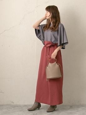 「グレージュ」｜RODE SKO ONLINE STOREさん（レディース・165cm）の夏コーディネート