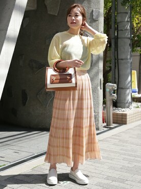 「RODE SKO」｜「アイテム（スリッポン）」を使った、RODE SKO ONLINE STOREさん（レディース・162cm）の春コーディネート