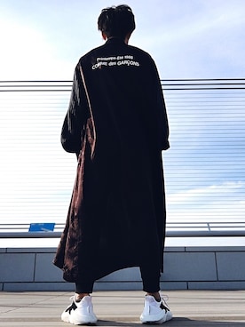 「COMME des GARCONS（コムデギャルソン）のアイテム（ジャケット/アウター）」を使った、おかもんさん（メンズ・175cm）の春コーディネート