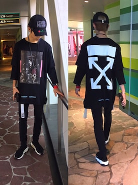 「MARCELO BURLON（マルセロ・バーロン）のアイテム（アクセサリー）」を使った、ユダイさん（メンズ・173cm）の夏コーディネート