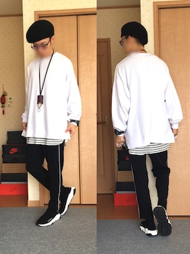「MARCELO BURLON（マルセロ・バーロン）のアイテム（アクセサリー）」を使った、ユダイさん（メンズ・173cm）の秋コーディネート