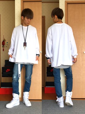 「MARCELO BURLON（マルセロ・バーロン）のアイテム（アクセサリー）」を使った、ユダイさん（メンズ・173cm）の秋コーディネート