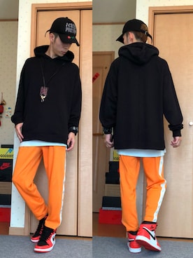 「MARCELO BURLON（マルセロ・バーロン）のアイテム（アクセサリー）」を使った、ユダイさん（メンズ・173cm）の秋コーディネート