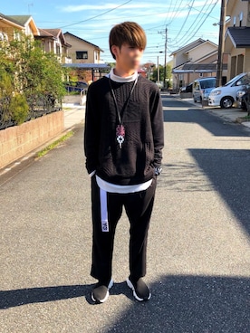 「MARCELO BURLON（マルセロ・バーロン）のアイテム（アクセサリー）」を使った、ユダイさん（メンズ・173cm）の秋コーディネート