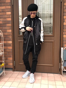 「MARCELO BURLON（マルセロ・バーロン）のアイテム（アクセサリー）」を使った、ユダイさん（メンズ・173cm）の冬コーディネート