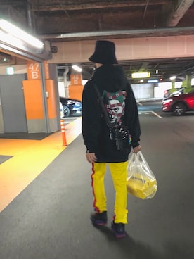 「MYne（マイン）のアイテム（バッグ）」を使った、ユダイさん（メンズ・173cm）の秋コーディネート