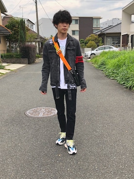「MYne（マイン）のアイテム（バッグ）」を使った、ユダイさん（メンズ・173cm）の秋コーディネート