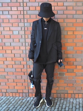 「sulvam」｜「アイテム（帽子）」を使った、ユダイさん（メンズ・173cm）の秋コーディネート