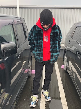 「vetements」｜「アイテム（ニットキャップ/ビーニー）」を使った、ユダイさん（メンズ・173cm）の冬コーディネート