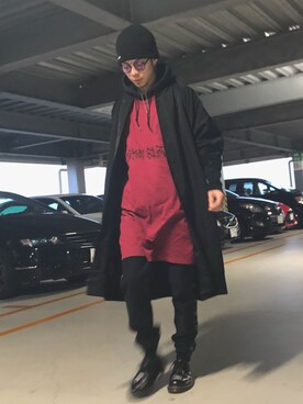 「vetements」｜「アイテム（ニットキャップ/ビーニー）」を使った、ユダイさん（メンズ・173cm）の冬コーディネート
