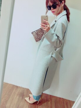 「RESEXXY（リゼクシー）のアイテム（チェスターコート）」を使った、yuuさん（レディース・152cm）の冬コーディネート