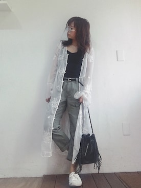 「MERCURYDUO（マーキュリーデュオ）のアイテム（キャミソール）」を使った、yuuさん（レディース・152cm）の春コーディネート