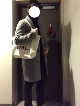 「WEGO（ウィゴー）のアイテム（トレンチコート）」を使った、ぐっちさん（メンズ・178cm）の冬コーディネート