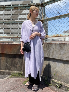 「URBAN RESEARCH（アーバンリサーチ）のコットンガウンワンピース（ワンピース）」を使った、sugawaraさん（レディース・161cm）の春コーディネート