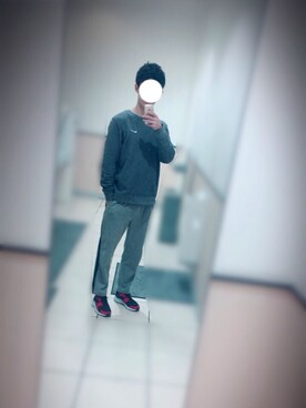 「ハラチ」｜「アイテム（スウェット）」を使った、suzukiさん（メンズ・180cm）の冬コーディネート