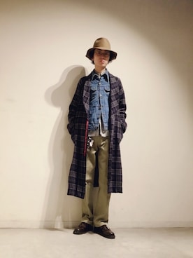 「DAKS（ダックス）のアイテム（その他アウター）」を使った、Tomohiro Yajimaさん（メンズ・173cm）の冬コーディネート