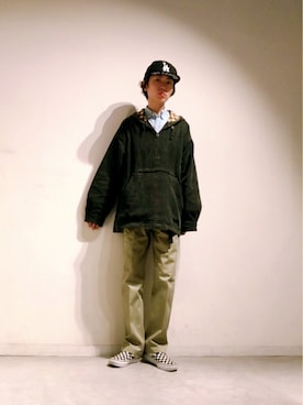「J.CREW（ジェイクルー）のアイテム（その他アウター）」を使った、Tomohiro Yajimaさん（メンズ・173cm）の春コーディネート
