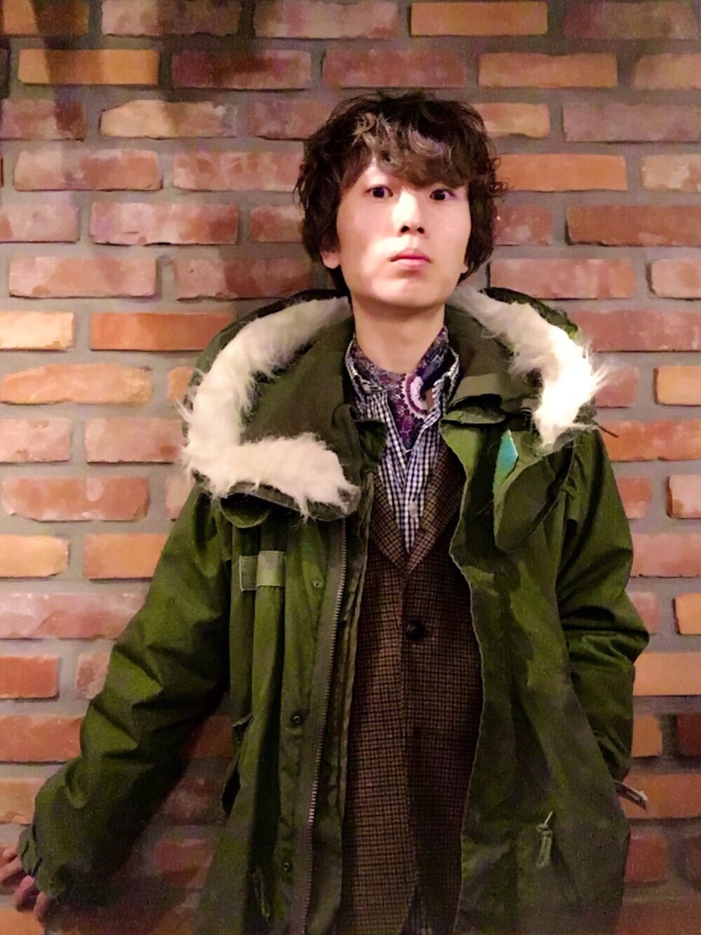 ハリスツイード BLUE WORK ハリスツイード モッズコート ライナー付き