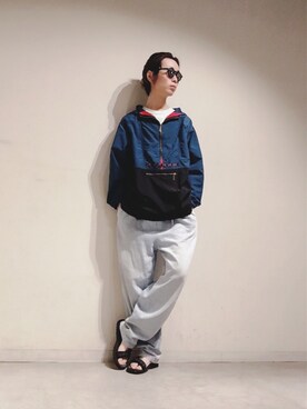 「アイテム（マウンテンパーカー）」を使った、Tomohiro Yajimaさん（メンズ・173cm）の春コーディネート