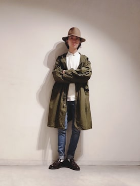 「タッセルローファー」｜「アイテム（モッズコート）」を使った、Tomohiro Yajimaさん（メンズ・173cm）の秋コーディネート