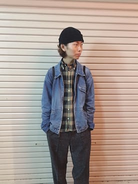 「スイングトップ」｜「Levi's（リーバイス）のアイテム」を使った、Tomohiro Yajimaさん（メンズ・173cm）の秋コーディネート