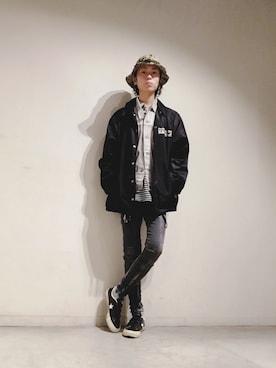 「ONE STAR」｜Tomohiro Yajimaさん（メンズ・173cm）の秋コーディネート