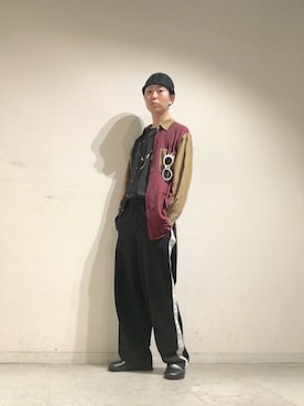 「オーバルサングラス」｜Tomohiro Yajimaさん（メンズ・173cm）の夏コーディネート