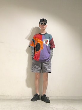 「オーバルサングラス」｜Tomohiro Yajimaさん（メンズ・173cm）の秋コーディネート