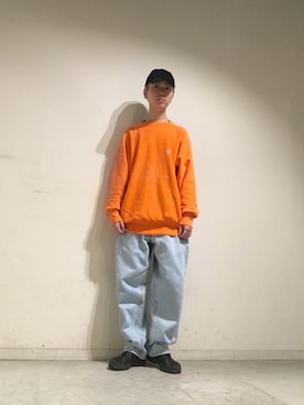 「DAISO（DAISO）のアイテム（帽子）」を使った、Tomohiro Yajimaさん（メンズ・173cm）の秋コーディネート