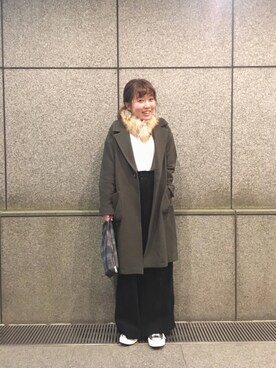 「note et silence （ノートエシロンス）のアイテム（その他アウター）」を使った、おつじさん（レディース・155cm）の冬コーディネート