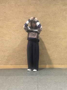 「EN ROUTE（アンルート）のアイテム（パンツ）」を使った、おつじさん（レディース・155cm）の春コーディネート