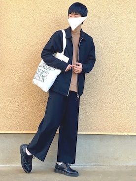 「アイテム（ブルゾン）」を使った、鈴木 裕矢さん（メンズ・170cm・10代）の秋コーディネート