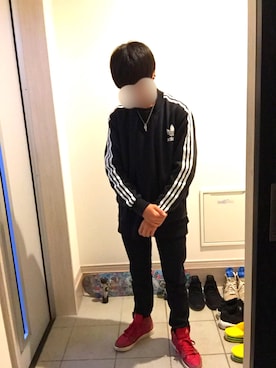 「アイテム（ジャージ）」を使った、のんさん（メンズ・164cm・10代）の秋コーディネート