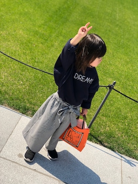 「コムサ」｜「アイテム（スウェット）」を使った、Hiさん（キッズ・90cm）の春コーディネート